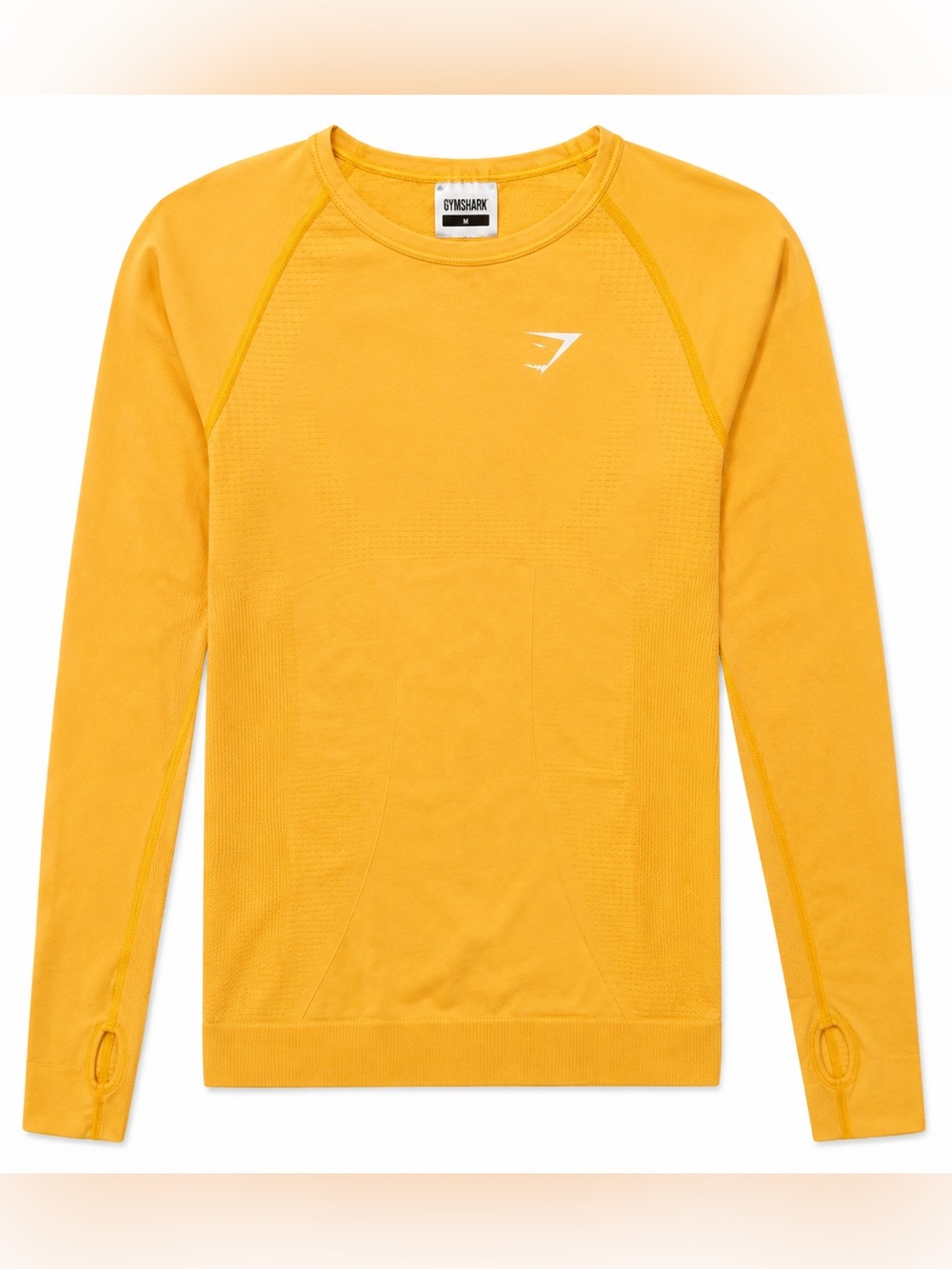 🦈 Gymshark Yellow Seamless Long Sleeve Workout Top M